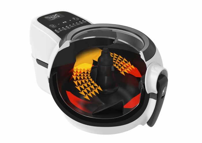 Мультипіч Tefal ActiFry Genius, 1350Вт, чаша-1,2л, сенсорне керув., підкл. до смартфону, авто перемішування, пластик, білий