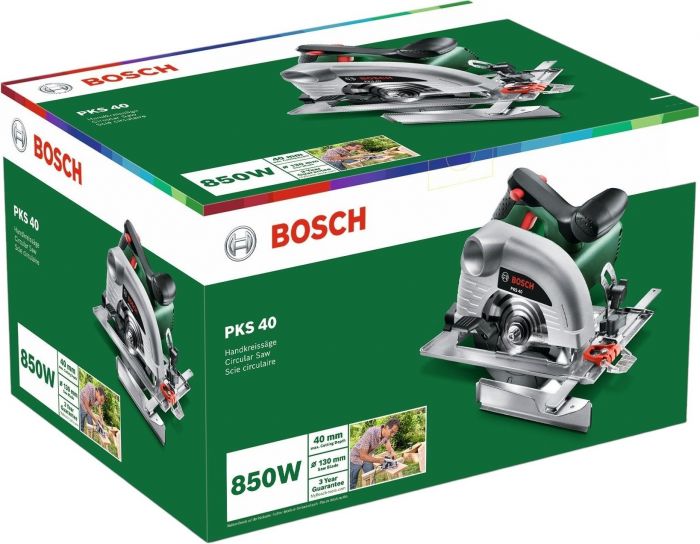 Пила дискова Bosch PKS 40 850Вт 130мм 2.6кг