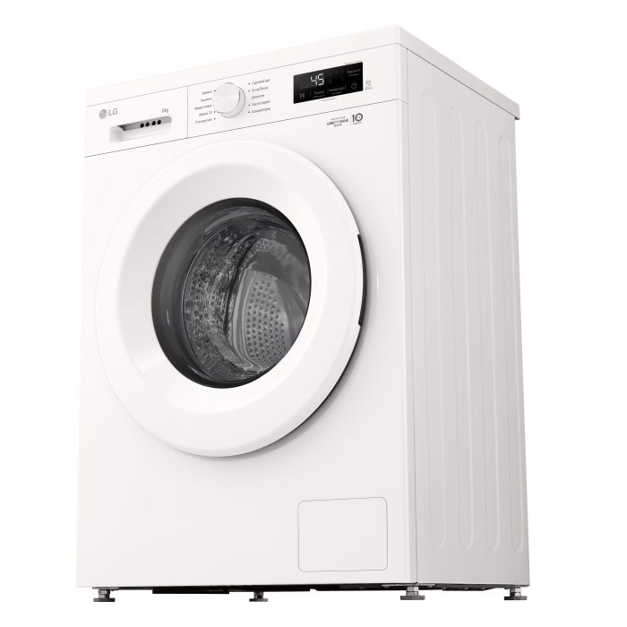 Пральна машина LG фронтальна, 6кг, 1200, A+++, 44см, дисплей, пара, інвертор, білий