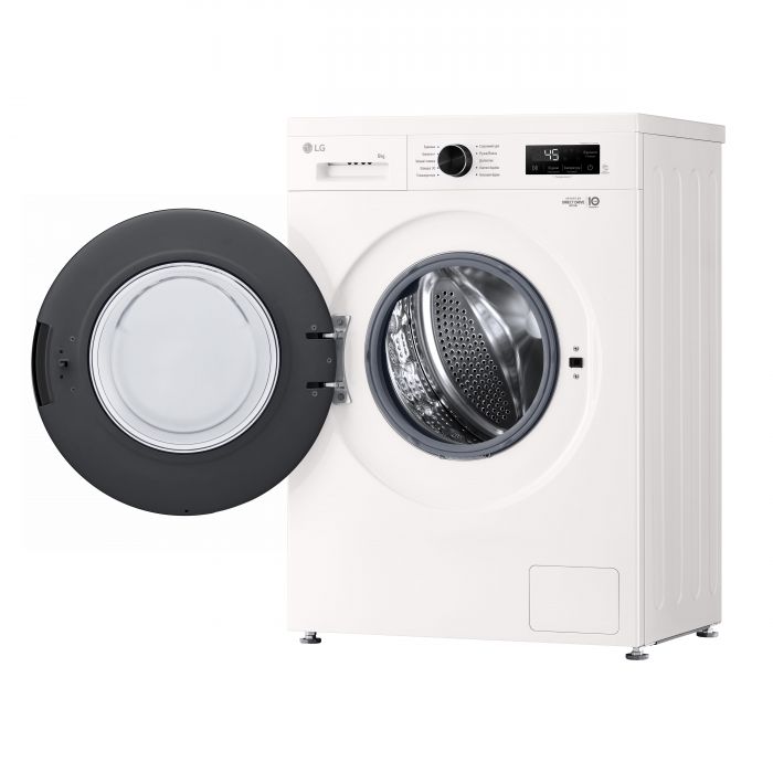 Пральна машина LG фронтальна, 6кг, 1200, A+++, 44см, дисплей, пара, інвертор, білий