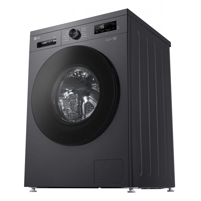 Пральна машина LG фронтальна, 9кг, 1200, A+++, 55см, дисплей, пара, інвертор, чорний