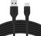 Кабель USB-A > USB-C заряджання/синхронізації Belkin 3м, 60Вт, Type-C, силіконовий з кліпсою, чорний
