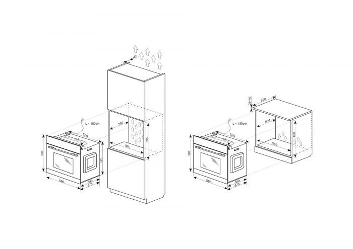 Комплект Hansa (духовка електрична + поверхня газова), чорний+нерж