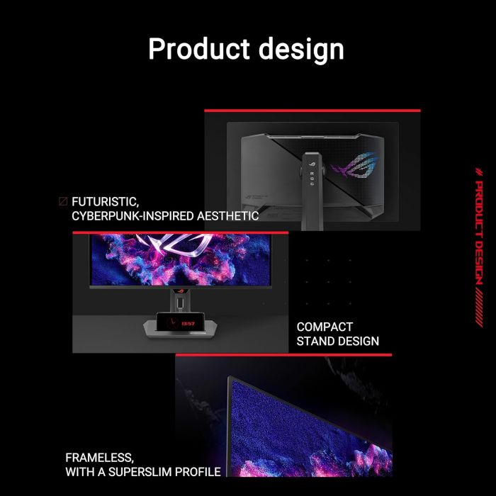 Монітор Asus 26.5" ROG Strix XG27ACDNG 2xHDMI, DP, USB-C, 3xUSB, OLED, 2560x1440, 360Hz, 0.03ms, DCI-P3 99%, AdaptiveSync, Pivot, HDR400