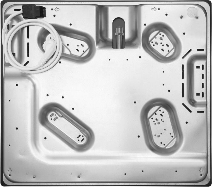 Варильна поверхня Hansa комбінована (3 газ + 1 електро), 59см, чавун, нерж