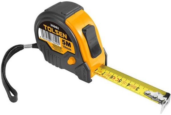 Рулетка Tolsen, 3мх16мм, автоматичне блокування змотування стрічки