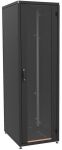 Шафа ZPAS 19", 18U, IT, передні скляні двері, без стільниці, 600x800 мм, максимально 1000кг, чорна
