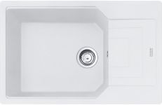 Мийка кухонна Franke Urban, фраграніт, прямокутник, з крилом, 780х500х220мм, чаша - 1, накладна, UBG 611-78 XL, білий