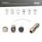 Конектор DIGITUS CАТ 6A M12 M, X-coded, STP, IP67