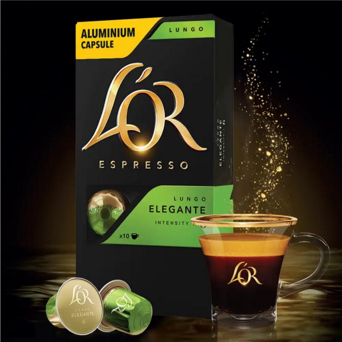 Кава L`OR капсули, Lungo Elegante, арабіка, 10шт, Nespresso