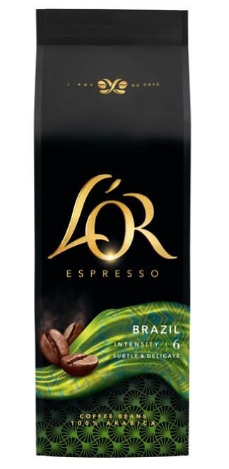 Кава L`OR зерна, 500г, Espresso Brazil, арабіка
