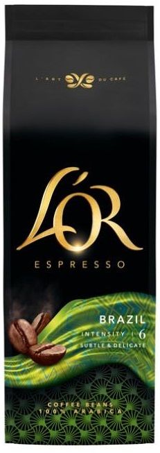 Кава L`OR зерна, 500г, Espresso Brazil, арабіка