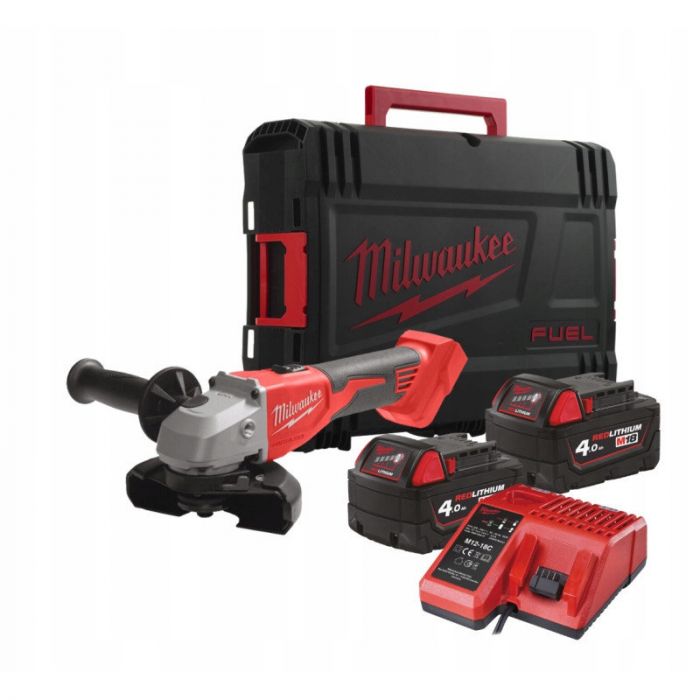 Шліфмашина кутова акумуляторна Milwaukee M18 BLSAG125X-402X 125мм 18В 2x4А·год ЗП М12-18С 11000об/хв 2.4кг кейс