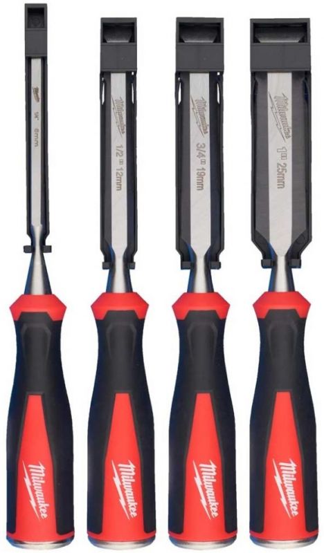 Стамеска Milwaukee, набір 4шт, 6-13-19-25мм, CrV