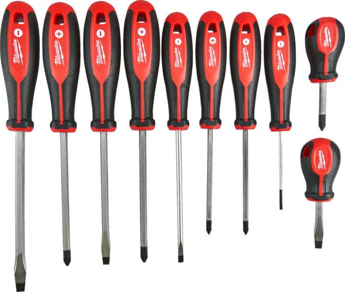 Викрутки Milwaukee набір 10шт, магнітні, PH,PZ,SL