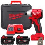 Гвинтоверт ударний акумуляторний Milwaukee M18 BLIDRC-402C 18В АКБ 2х4А·год 0-3600об/хв 190Нм ЗП M12-18C кейс 1.3кг Гвинтоверт ударний акумуляторний Milwaukee M18 BLIDRC-402C 18В АКБ 2х4А·год 0-3600об/хв 190Нм ЗП M12-18C кейс 1.3кг