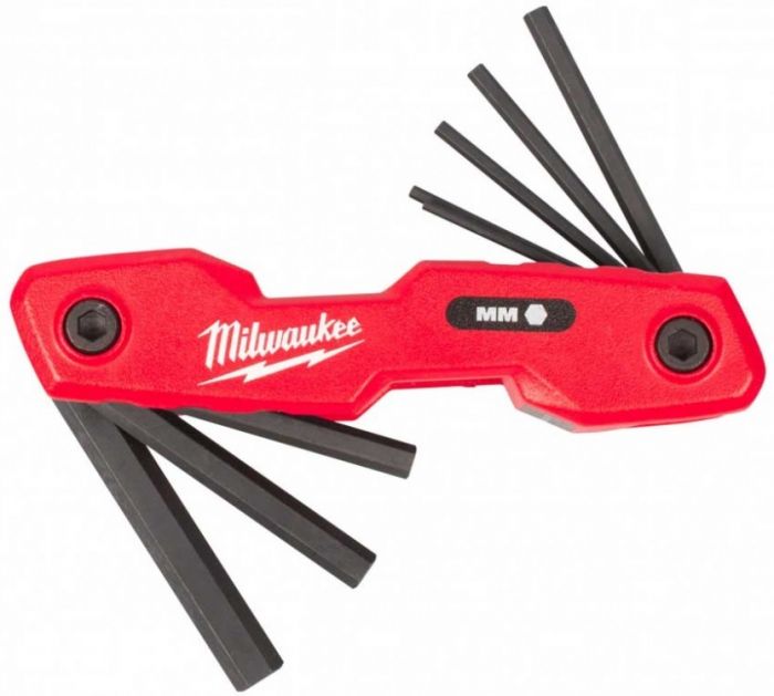 Ключі шестигранні Milwaukee, набір 8шт, 118мм, HEX1.5-8мм, складаються в корпус