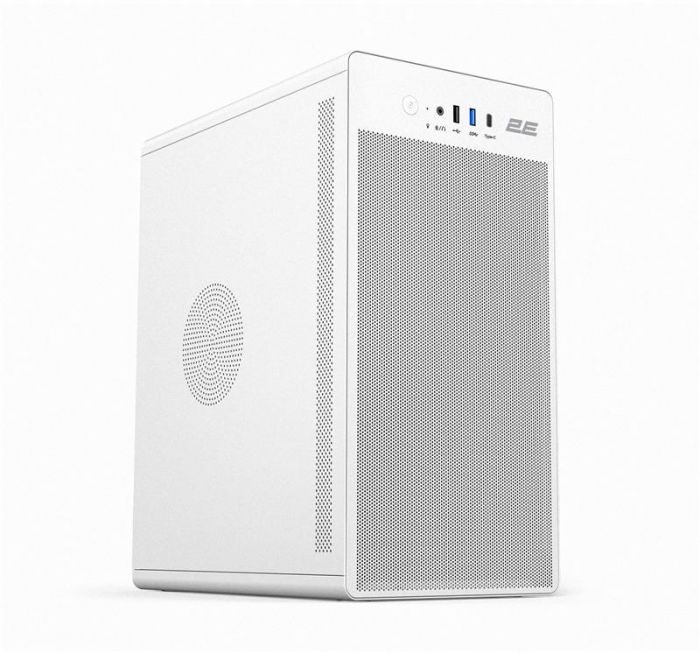 Корпус 2E Credo V285W без БЖ, 1xUSB3.0, 1х USB 2.0, 1xUSB Type-C, 1x120мм, VGA 300мм, mATX, білий