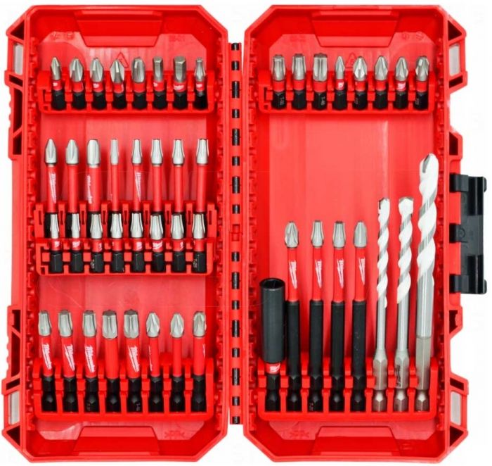 Набір біт і свердл Milwaukee Shockwave, 48шт, сталь, кейс