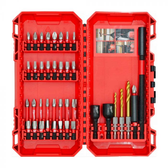 Набір біт і свердл Milwaukee Shockwave, 40шт, сталь, кейс