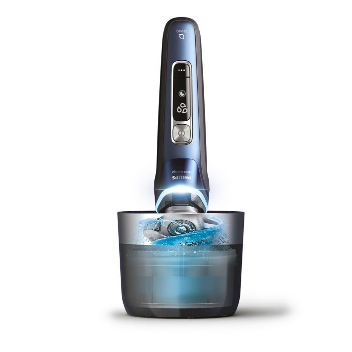 Бритва електр. Philips Series i9000 Prestige SkinIQ,  бритв.головок-3, Li-Ion, сух.+волог., індикатор заряду, твердий чохол, синій