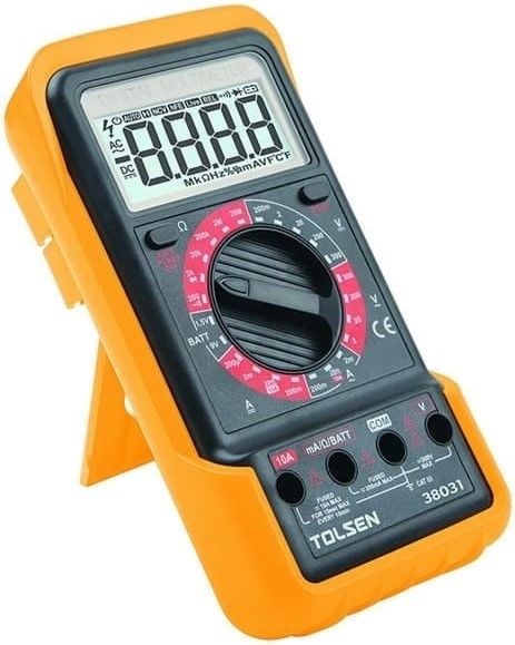Мультиметр цифровий Tolsen, 0-300В, ЖК-дисплей з підсвіткою