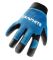 Рукавички робочі GRAPHITE, синтетична шкіра, фіксація зап'ястя, р.10/, чорно-блакитні