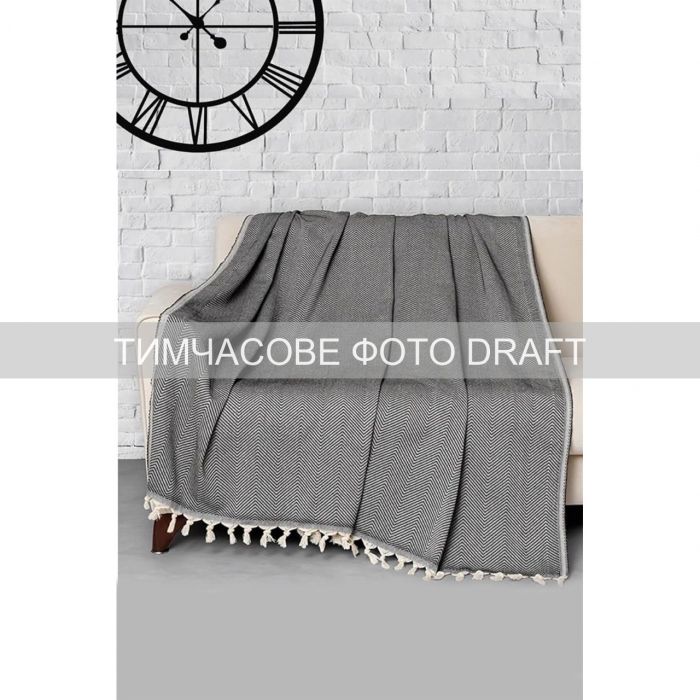 Плед Ardesto Summer 140х190см, 100% бавовна, чорний