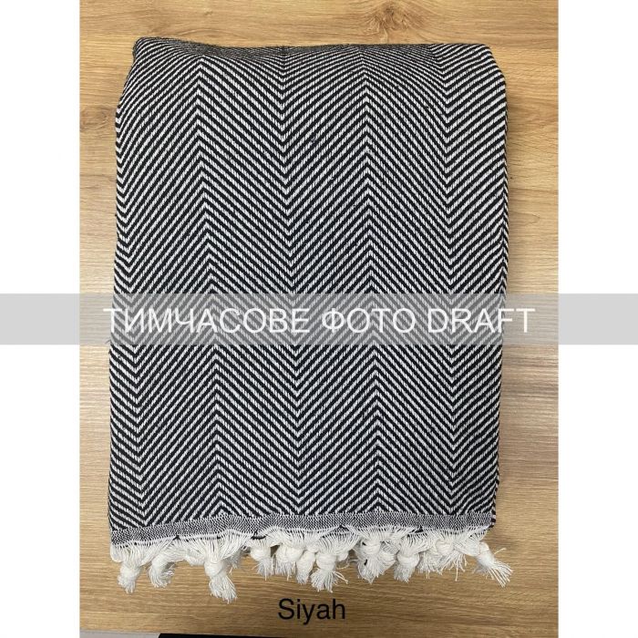 Плед Ardesto Summer 140х190см, 100% бавовна, чорний