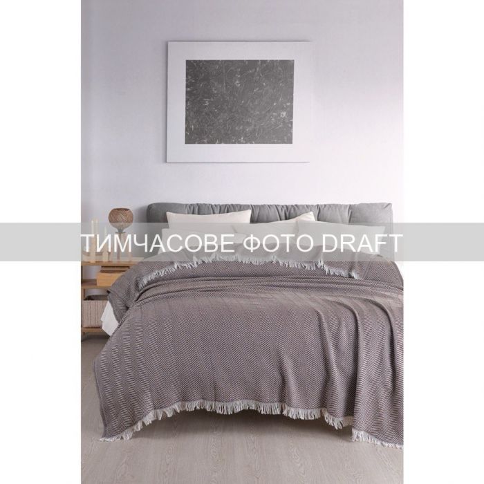 Плед Ardesto Summer 190x220см, 100% бавовна, коричневий