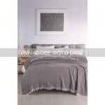 Плед Ardesto Summer 190x220см, 100% бавовна, коричневий