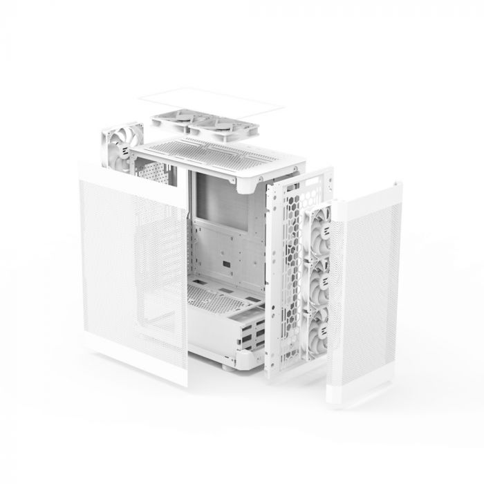 Комп’ютер персональний 2E Decimal  AMD R5-3600, 16Gb, F512GB, NVD3060-12, A520, I4WHITE, 600W, Win11, білий