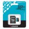 Карта пам'яті Kingston microSD  512GB C10 UHS-I U3 A2 V30 R200/W160MB/s + SD