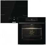 Комплект Gorenje (духовка електрична BOS6737E06BG + поверхня індукційна GI6401BSC), 743032, чорн