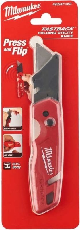 Ніж будівельний трапецевидний складаний Milwaukee Fastback, лезо 18мм, корпус комбінований