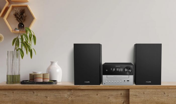 Мікросистема Philips TAM3205M2 20Вт, FM, CD, USB, Audio-in, Wireless