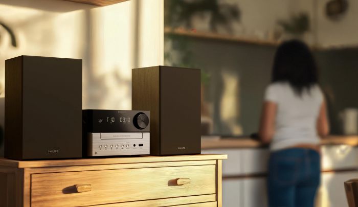 Мікросистема Philips TAM3205M2 20Вт, FM, CD, USB, Audio-in, Wireless