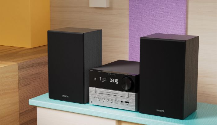 Мікросистема Philips TAM3205M2 20Вт, FM, CD, USB, Audio-in, Wireless