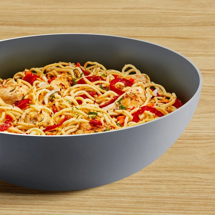 Сковорода ВОК Tefal Halo, 28см, алюміній, бакеліт, сірий