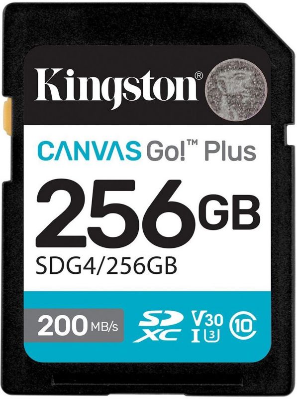 Карта пам'яті Kingston SD  256GB C10 UHS-I U3 V30 R200/W160MB/s