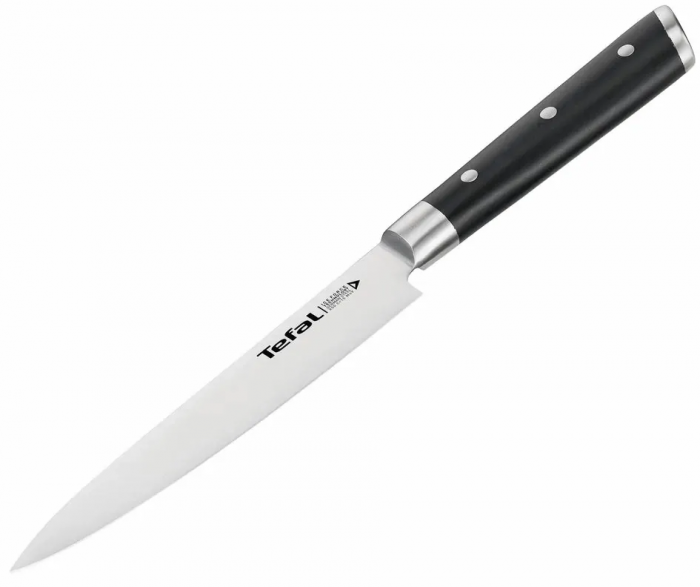 Набір ножів Tefal Ice Force, 2шт, нержавіюча сталь, пластик, чорний