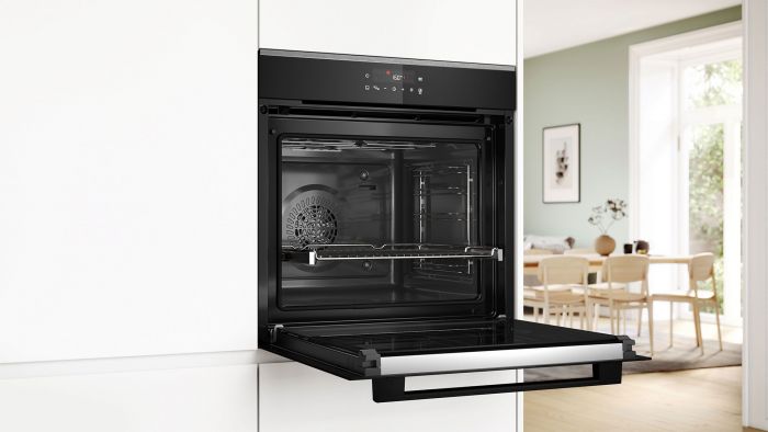 Духова шафа Bosch електрична, 71л, A+, дисплей, конвекція, піроліз, телескопічні направляючі, чорний