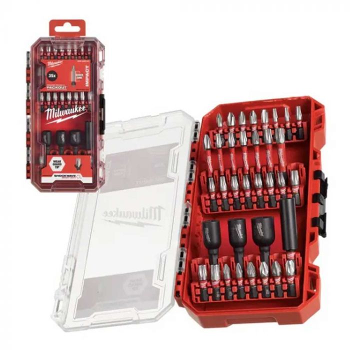 Біти Milwaukee Shockwave, набір 35шт, кейс