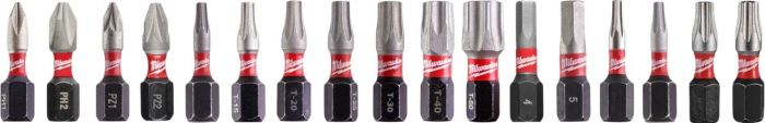 Біти Milwaukee Shockwave, сталь, кейс, набір 75шт