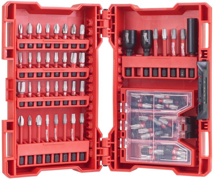 Біти Milwaukee Shockwave, сталь, кейс, набір 75шт