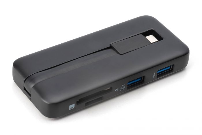 Док-станція DIGITUS USB-C > HDMI/2xUSB-A/USB-C/SD/MicroSD/RJ54, Travel