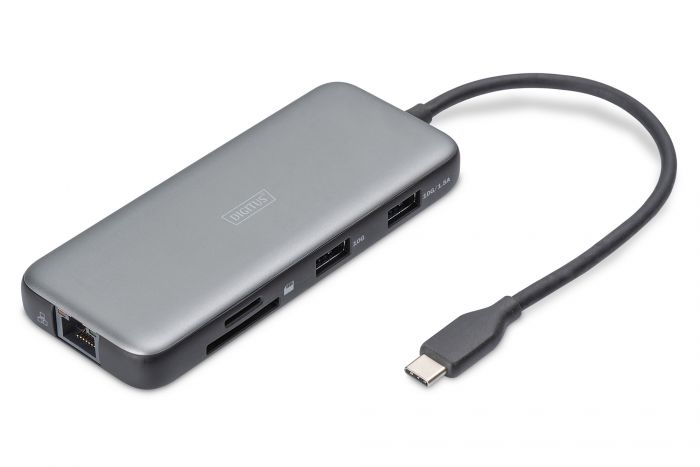Док-станція DIGITUS USB-C > HDMI/2xUSB-A/USB-C/SD/MicroSD/RJ54