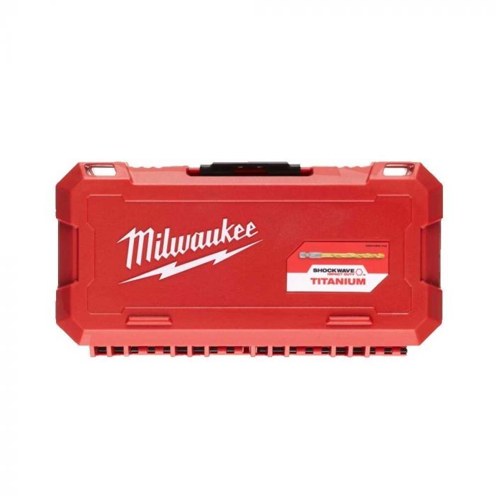 Набір свердел по металу Milwaukee RedHEX Shockwave HSS-TiN, 19шт, 2-10мм, кейс