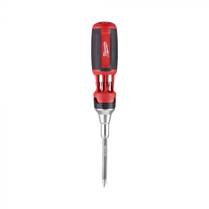 Викрутка Milwaukee з тріскачкою, 7 насадок, руків'я двокомпонентне, (PH1, PH2, PZ1, PZ2, Torx15, Torx20, SL5.5), 152мм, сталь CrV