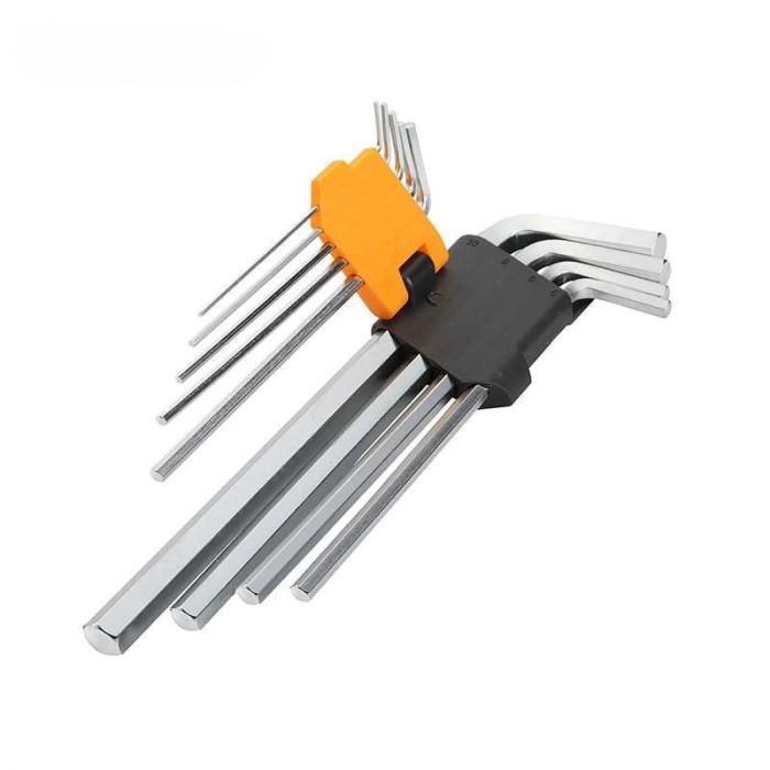 Ключі шестигранні Tolsen, набір 9шт, подовжені, довгі, кулястий наконечник, 1.5-10мм, CrV